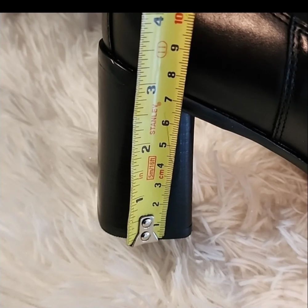 Tyra Tall Knee High Black Shoes